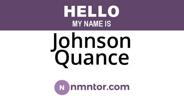 Johnson Quance
