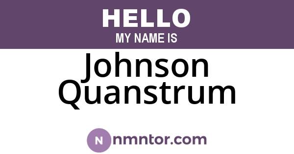 Johnson Quanstrum