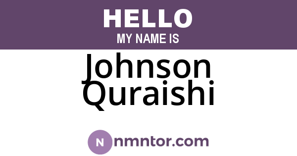 Johnson Quraishi