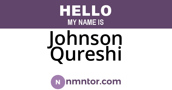 Johnson Qureshi