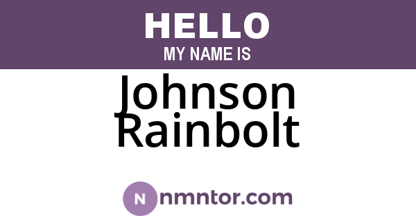 Johnson Rainbolt