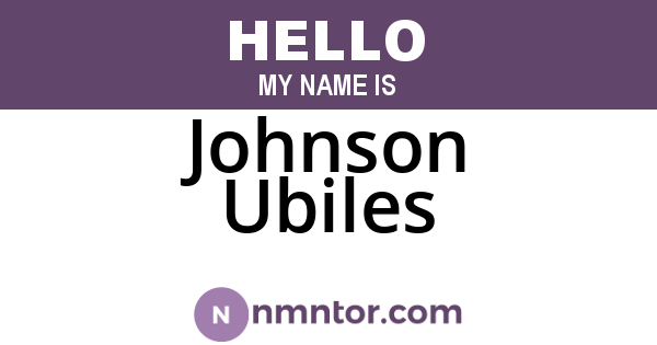Johnson Ubiles