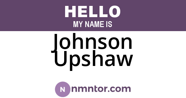 Johnson Upshaw