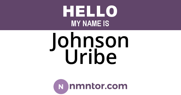 Johnson Uribe