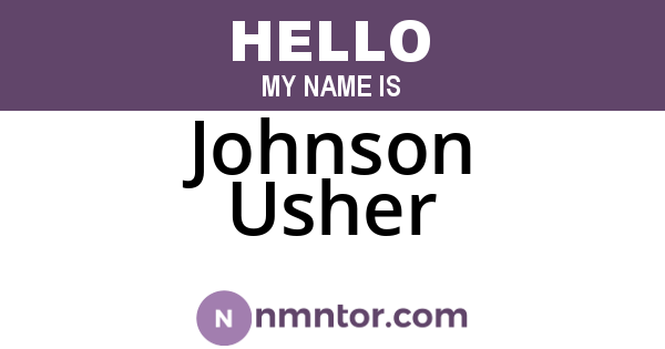 Johnson Usher