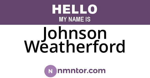 Johnson Weatherford