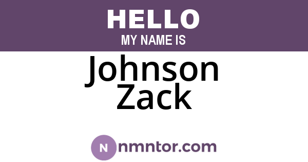 Johnson Zack