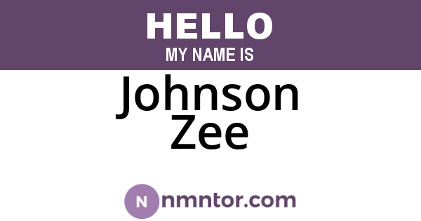 Johnson Zee