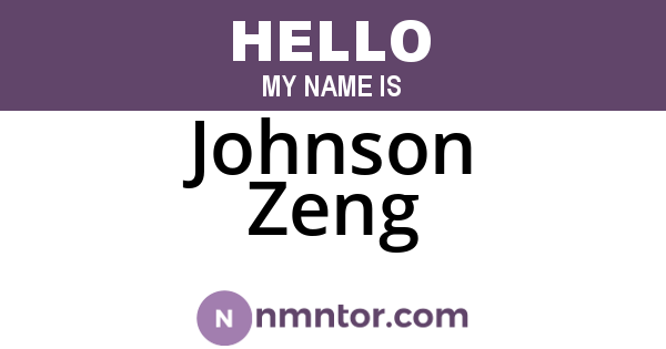 Johnson Zeng