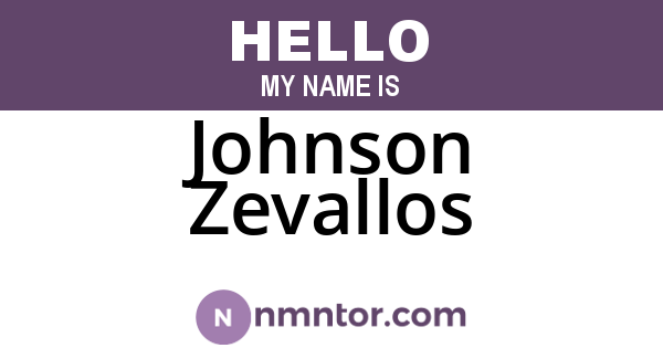 Johnson Zevallos