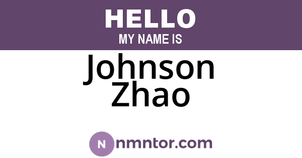 Johnson Zhao