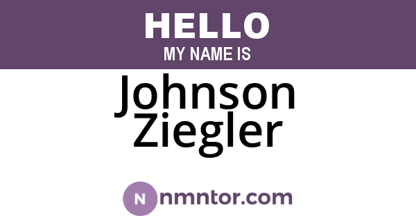 Johnson Ziegler