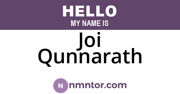 Joi Qunnarath
