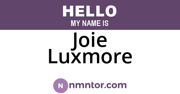 Joie Luxmore