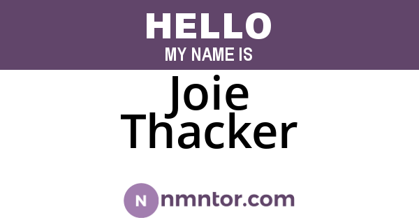 Joie Thacker