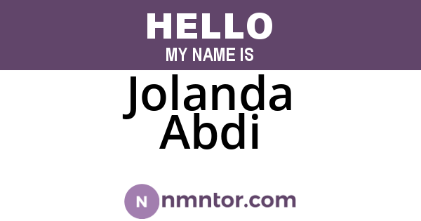 Jolanda Abdi