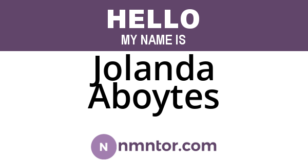 Jolanda Aboytes