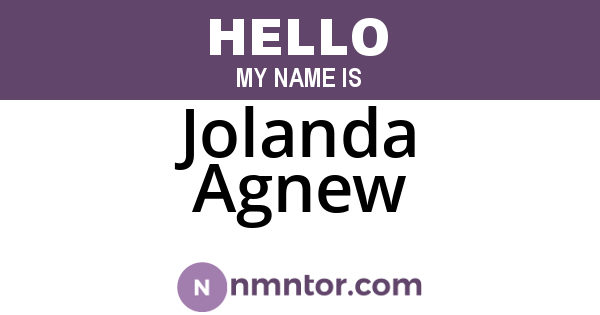 Jolanda Agnew