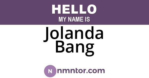 Jolanda Bang