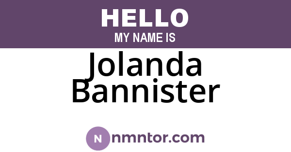 Jolanda Bannister