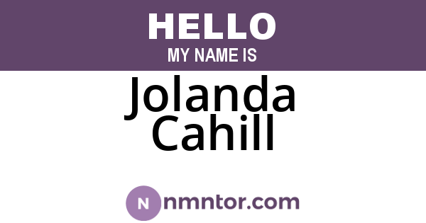 Jolanda Cahill