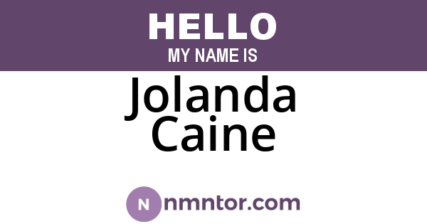 Jolanda Caine