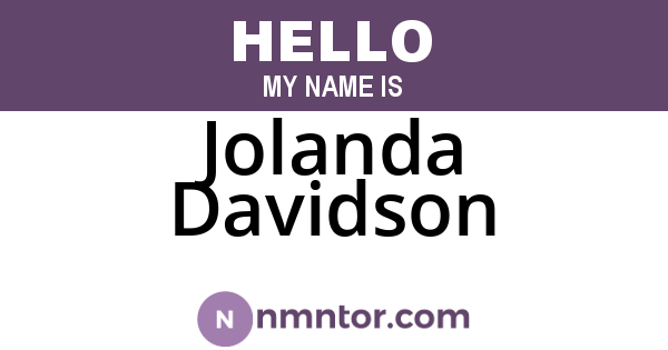 Jolanda Davidson