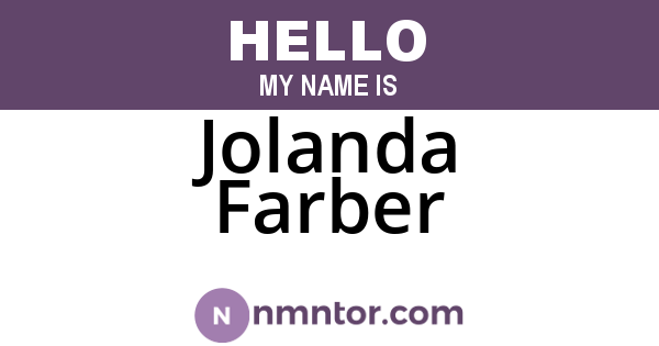 Jolanda Farber