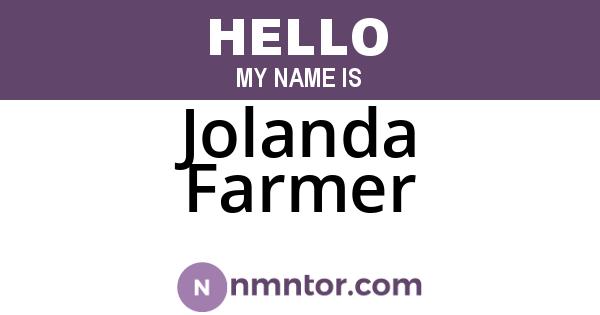 Jolanda Farmer