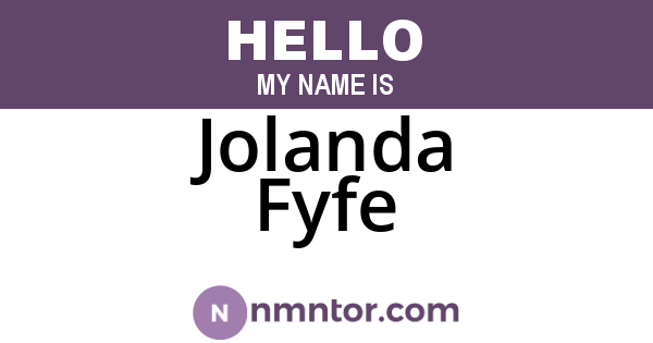 Jolanda Fyfe