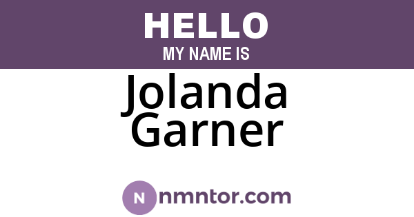 Jolanda Garner