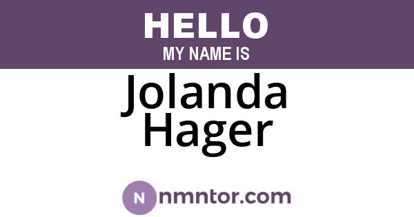 Jolanda Hager