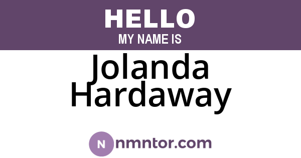 Jolanda Hardaway