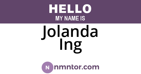 Jolanda Ing