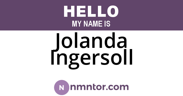 Jolanda Ingersoll