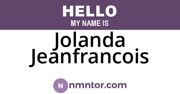 Jolanda Jeanfrancois