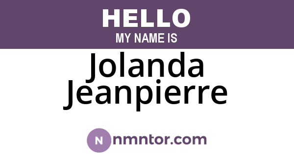 Jolanda Jeanpierre