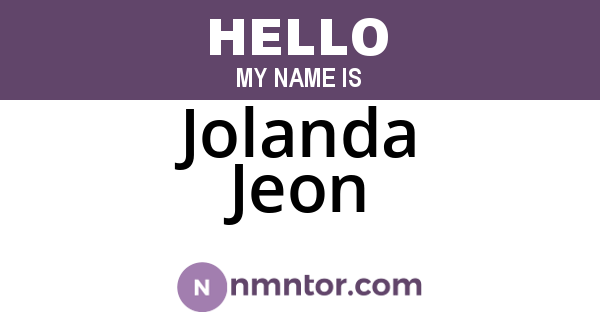 Jolanda Jeon