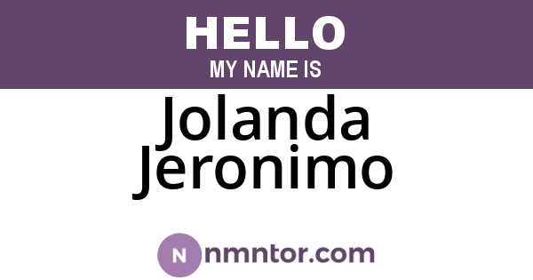 Jolanda Jeronimo