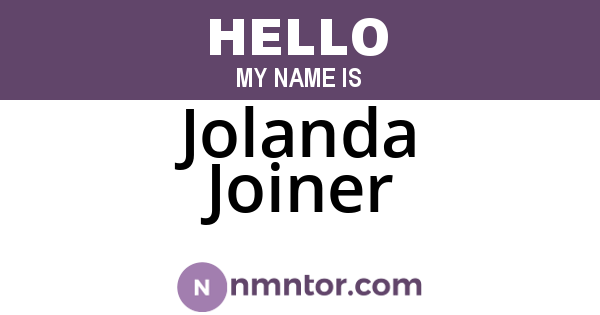 Jolanda Joiner