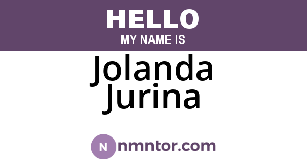Jolanda Jurina