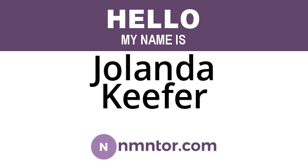 Jolanda Keefer