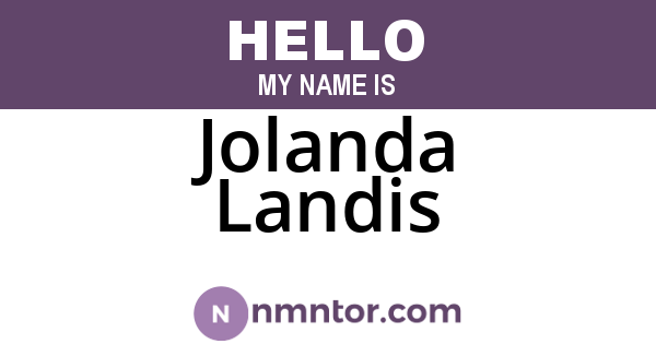 Jolanda Landis