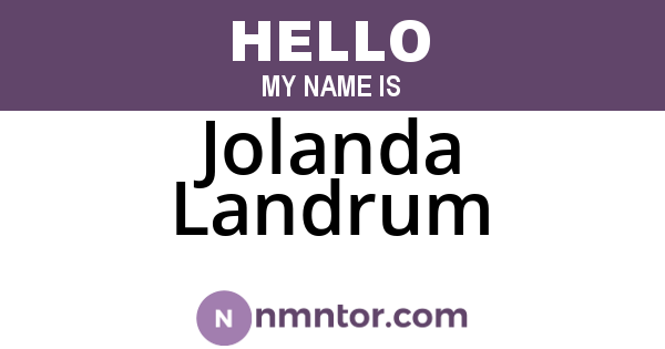 Jolanda Landrum