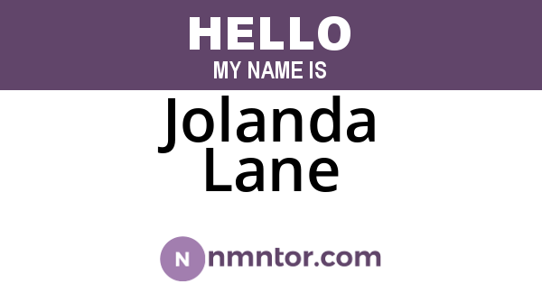 Jolanda Lane