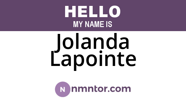 Jolanda Lapointe