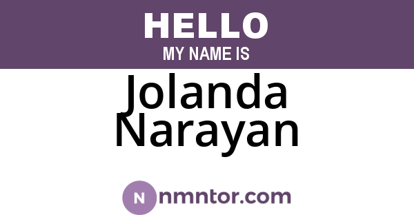 Jolanda Narayan