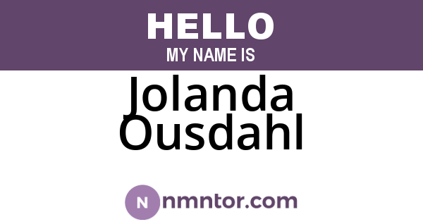 Jolanda Ousdahl
