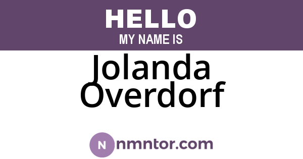 Jolanda Overdorf