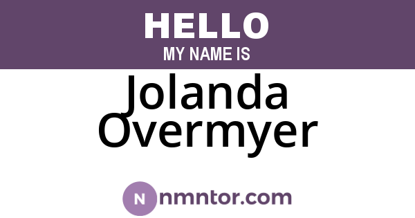 Jolanda Overmyer